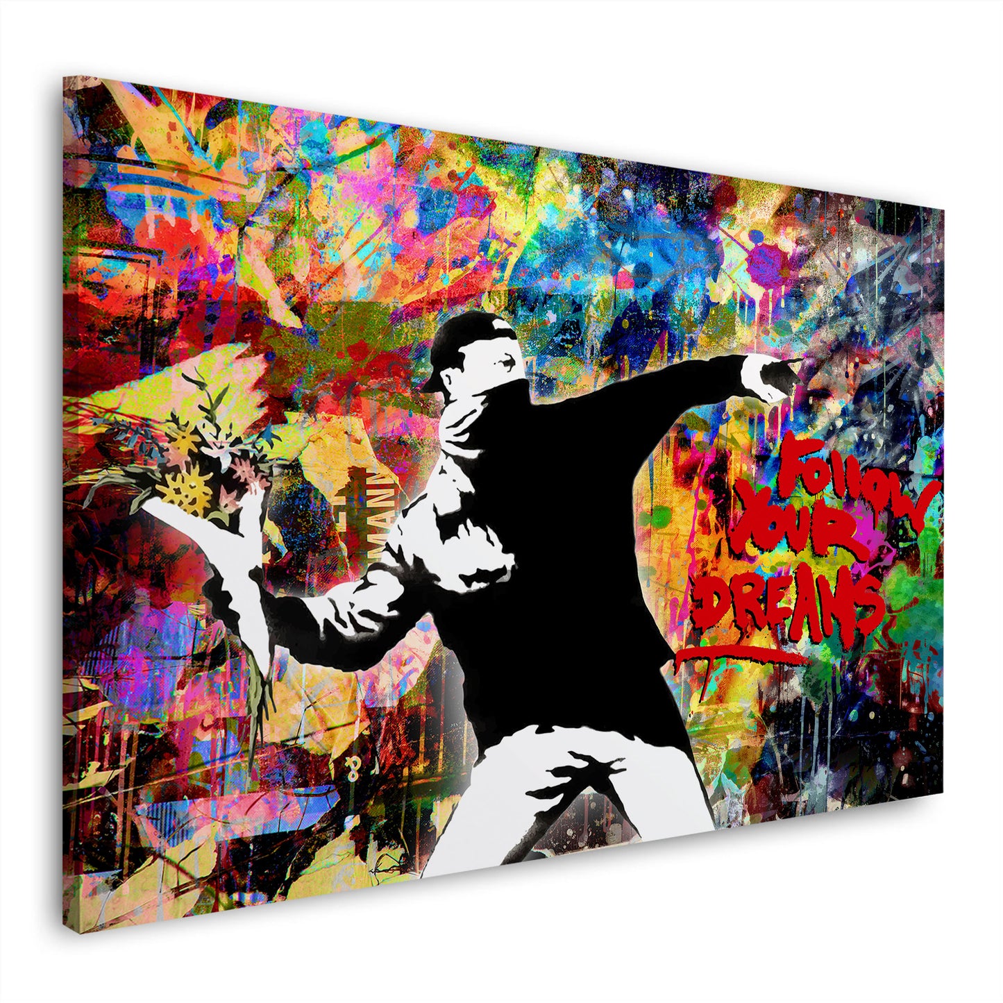Street Art Rebell Follow your Dreams Wandbild Kunstwerk