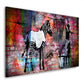 Street Art Zebra Abstract Colour Edition Wandbild Kunstwerk