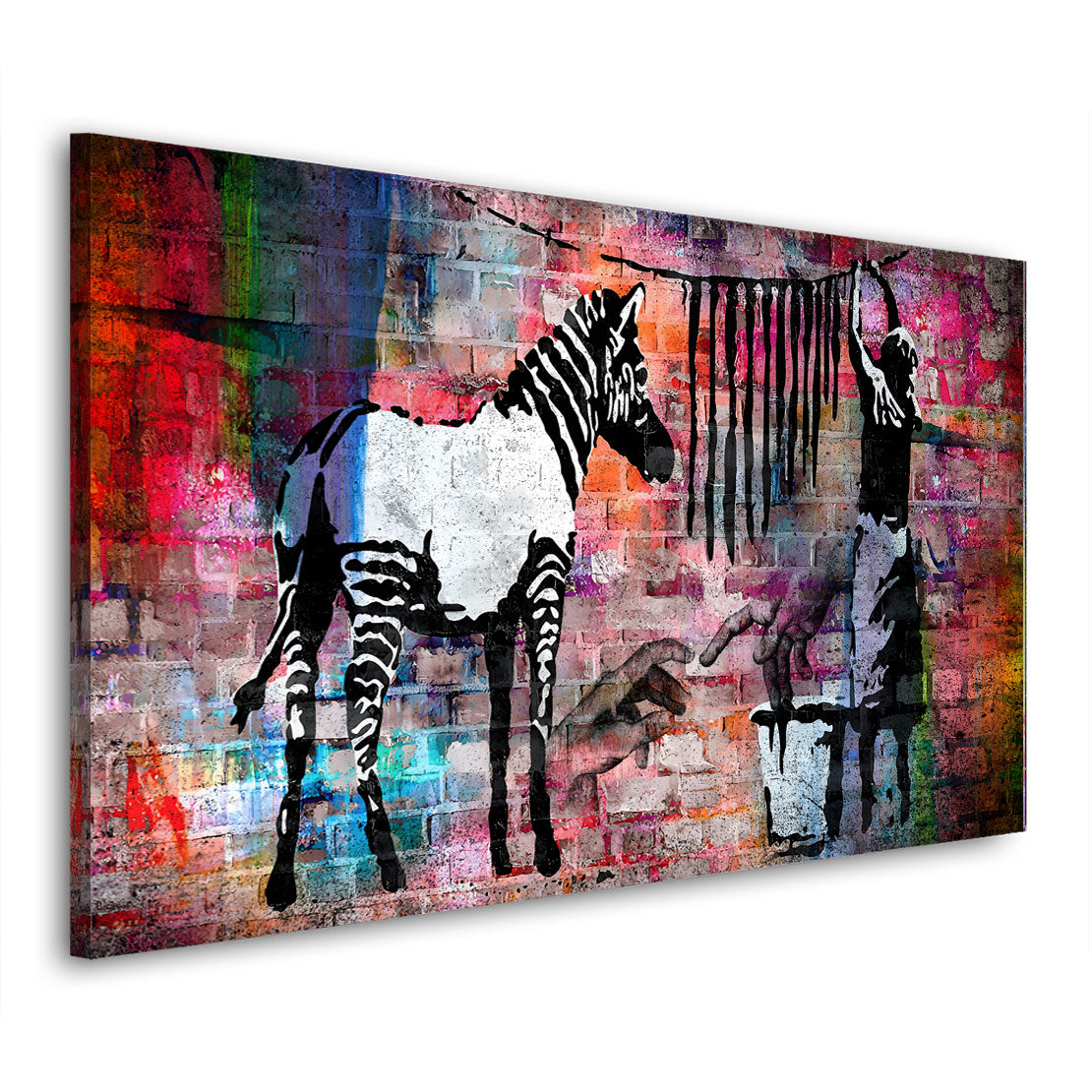 Street Art Zebra Wandbild Kunstwerk
