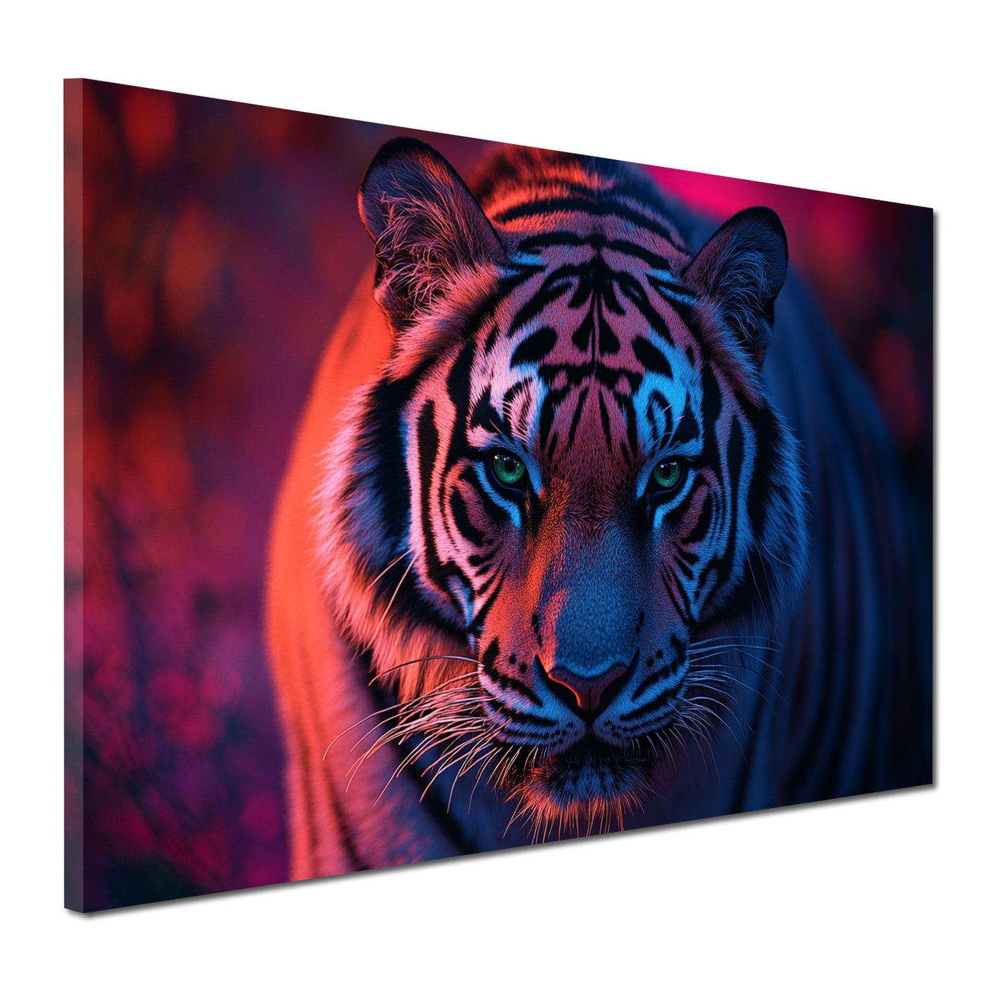Wandbild Kunstwerk Tigerporträt ausdrucksstark und kraftvoll