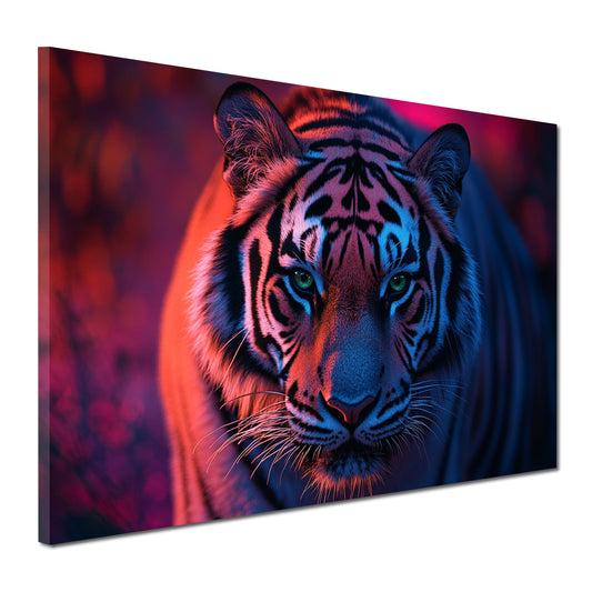 Wandbild Kunstwerk Tigerporträt ausdrucksstark und kraftvoll