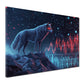 Wandbild Kunstwerk Wolf mit Aktienchart Börse futuristisch
