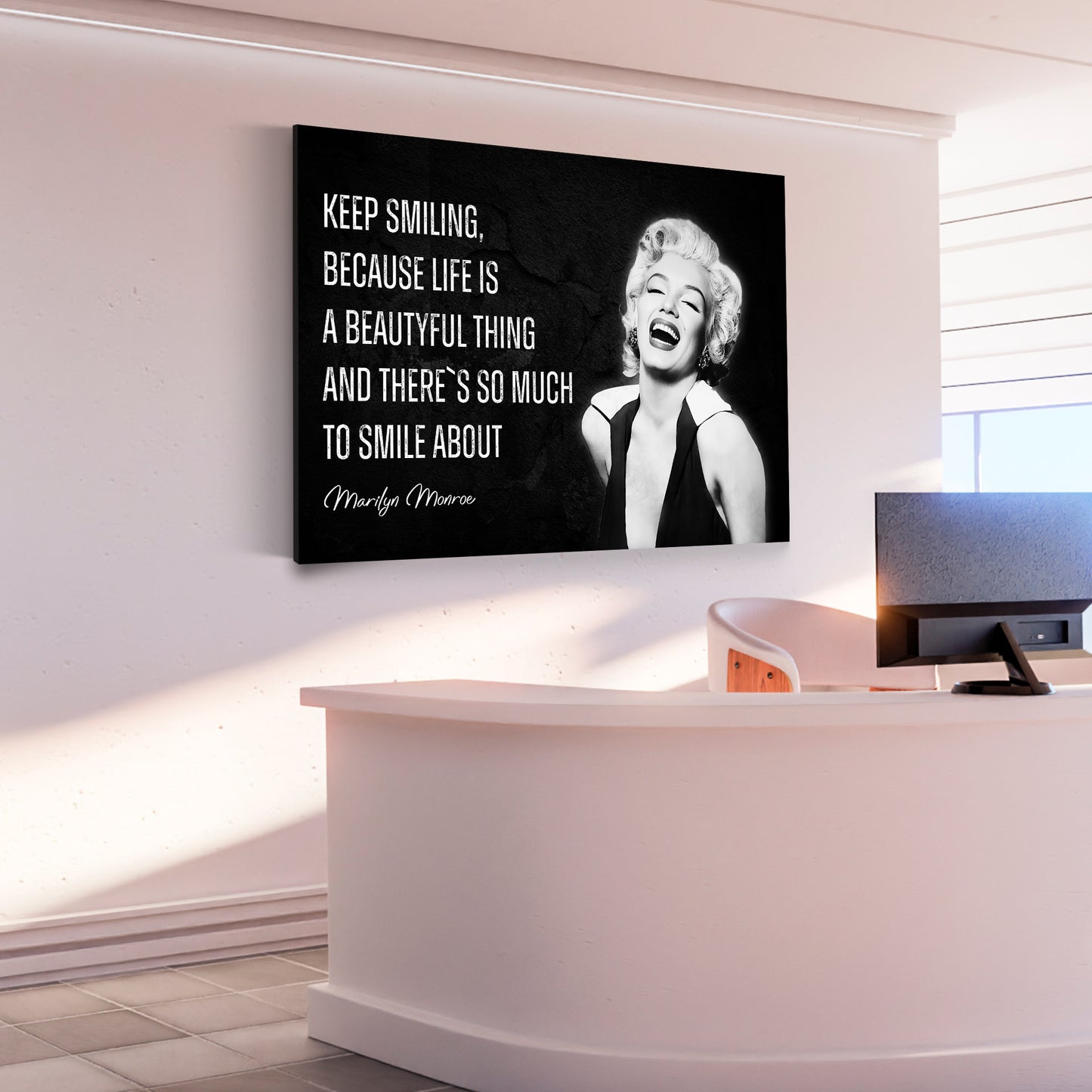 Zitat Motivation Marilyn Wandbild Kunstwerk