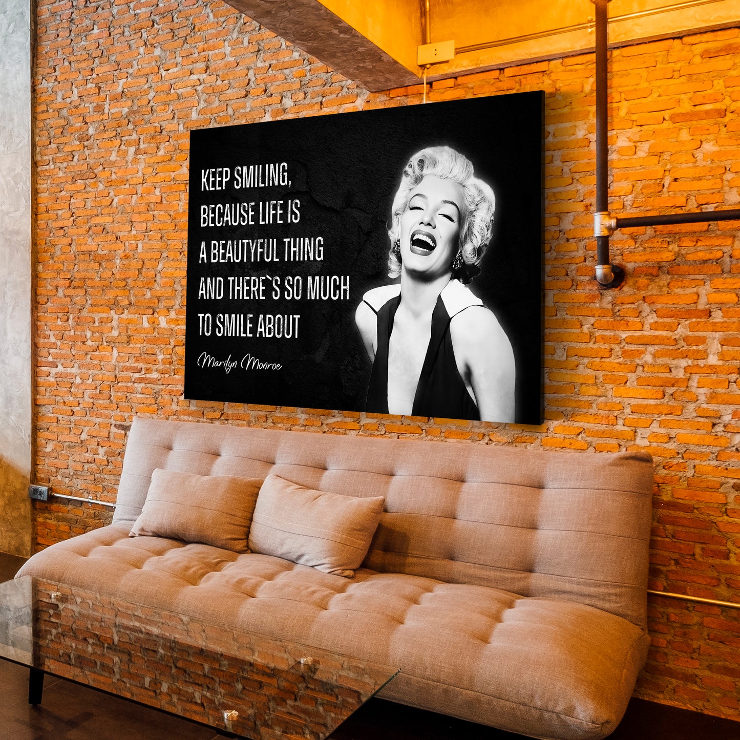 Zitat Motivation Marilyn Wandbild Kunstwerk