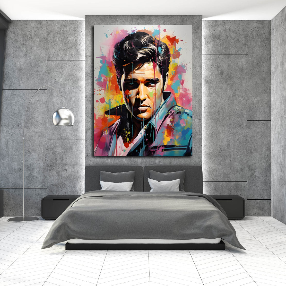 Abstrakt Elvis Style Wandbild Kunstwerk