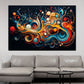 Abstrakt Black Colour Wandbild Kunstwerk