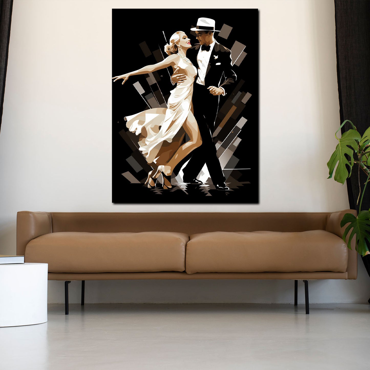 Abstrakt Dance tanzendes Paar Wandbild Kunstwerk