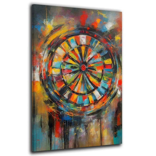 Abstrakt Dartscheibe Darts Wandbild Kunstwerk