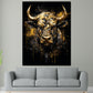 Wandbild Kunstwerk abstrakt Goldener Bulle Black Style