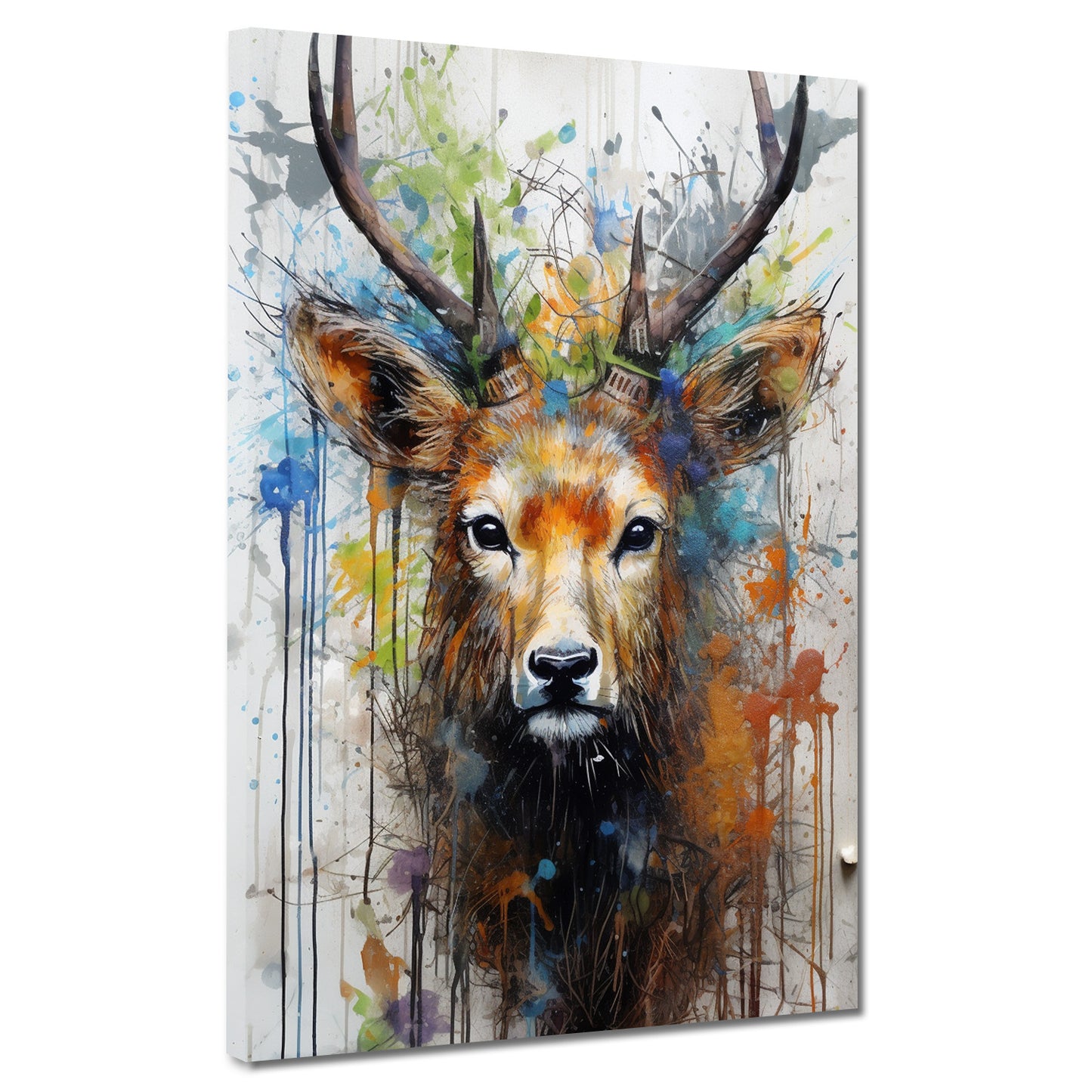 Abstrakt Hirsch Pop Art Wandbild Kunstwerk