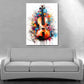 Wandbild Kunstwerk abstrakt Kontrabass Colour Splash