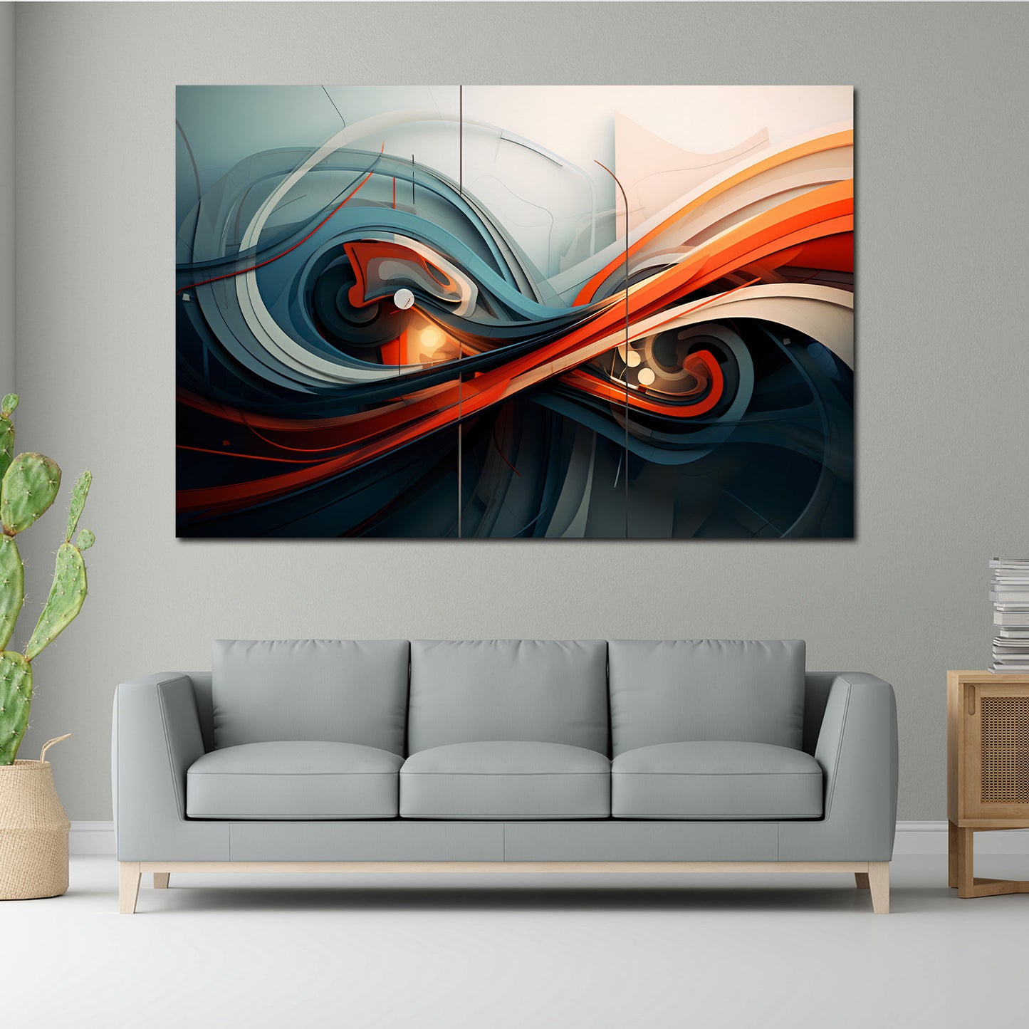 Abstrakt Linien Unendlichkeit Wandbild Kunstwerk