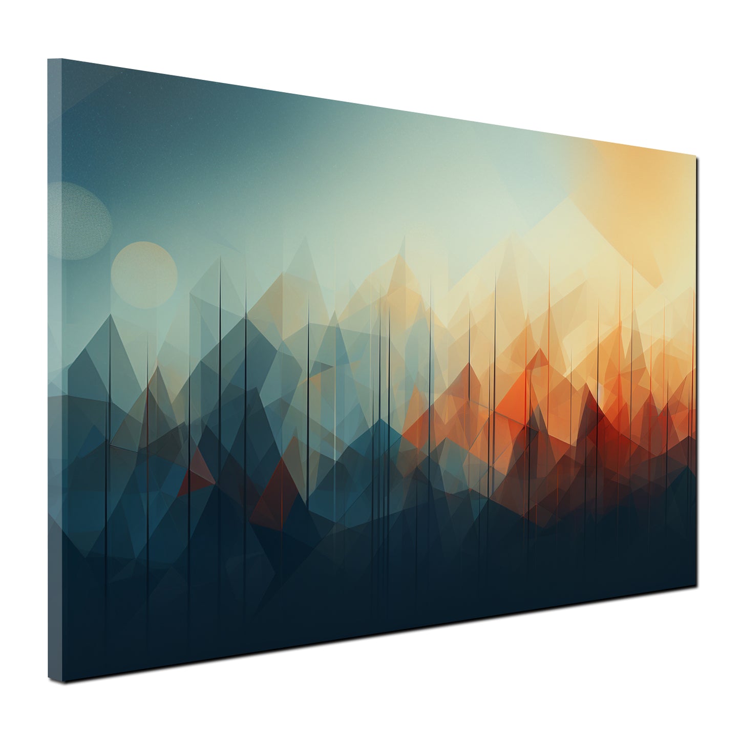 Abstrakt Mountain Lines Wandbild Kunstwerk