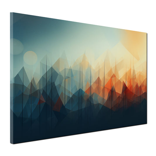 Abstrakt Mountain Lines Wandbild Kunstwerk