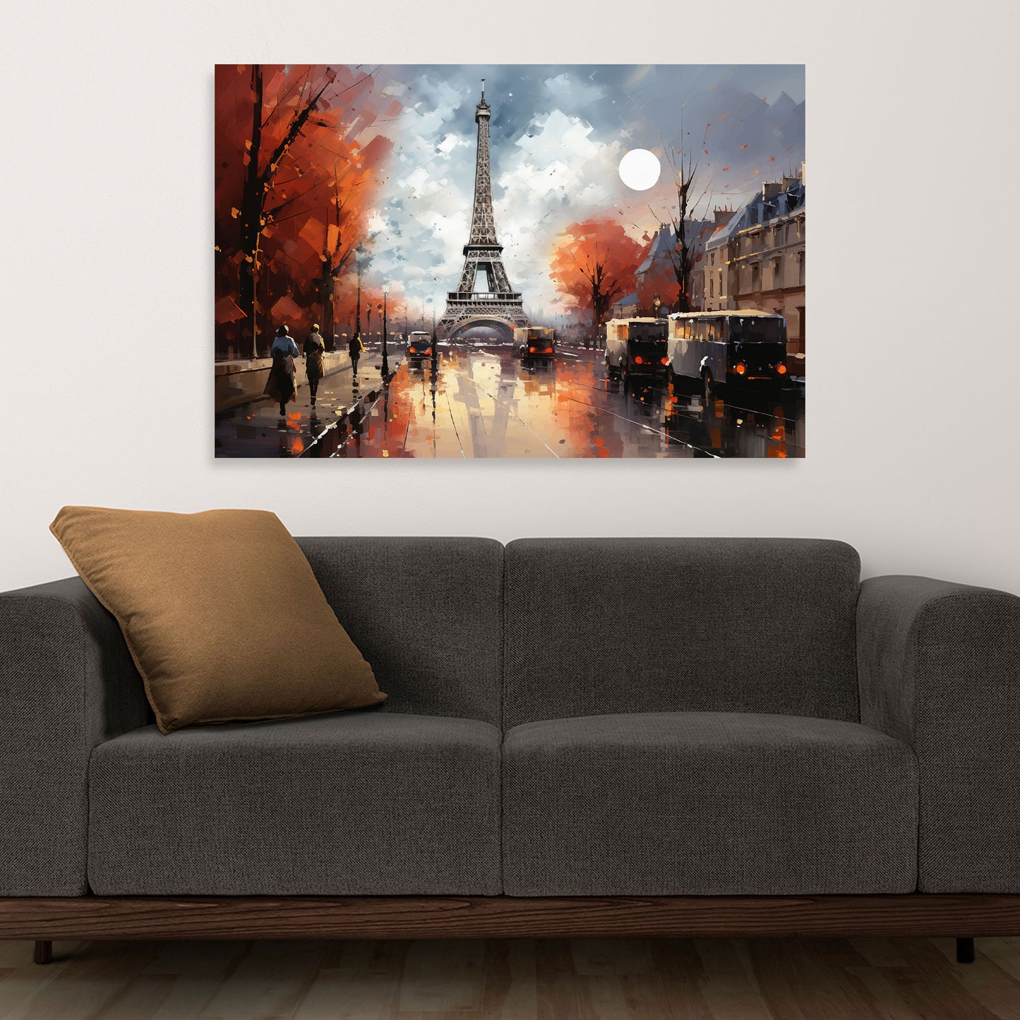 Abstrakt Paris Eiffelturm Wandbild Kunstwerk