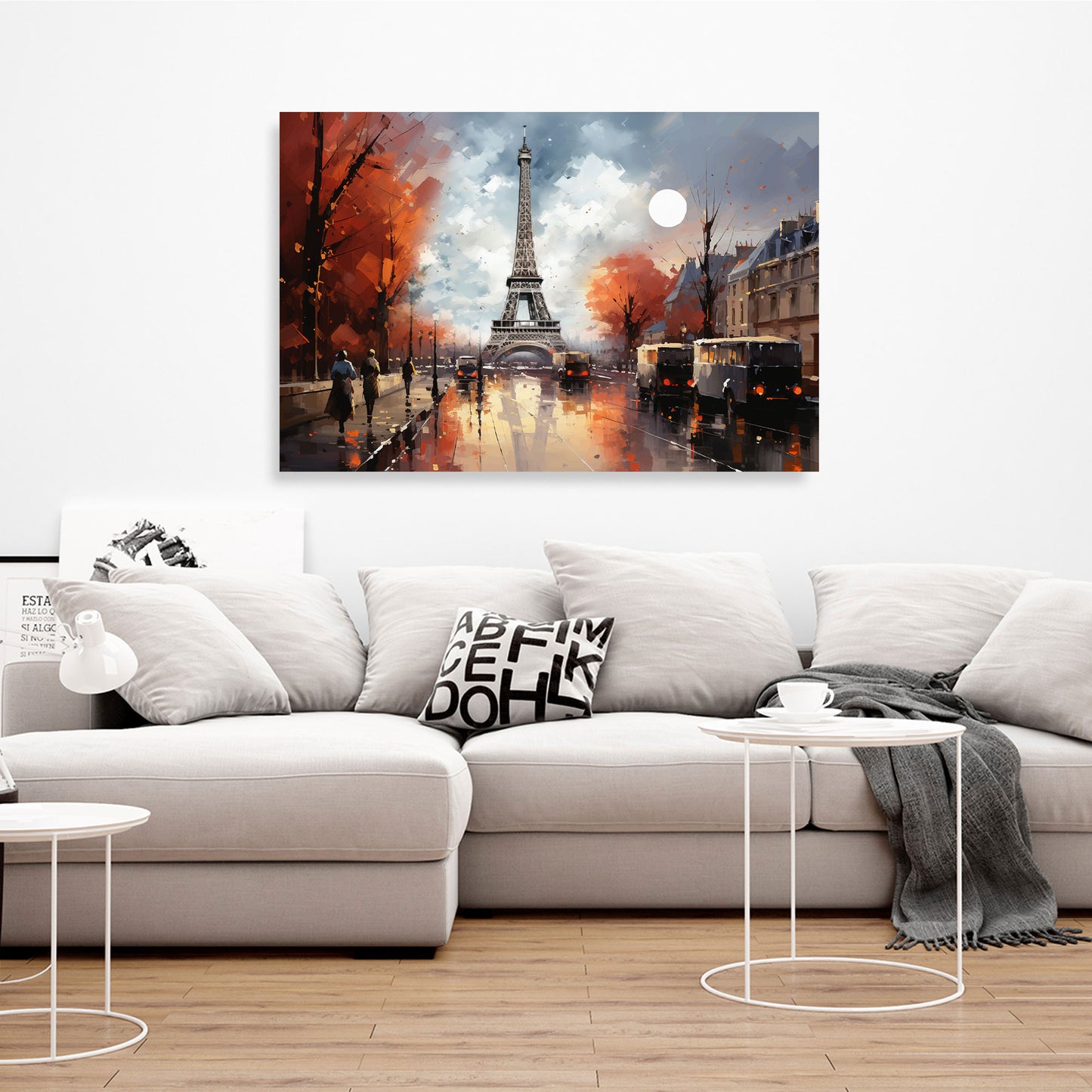Abstrakt Paris Eiffelturm Wandbild Kunstwerk