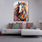 Abstrakt Pferd Pop Art Colour Style Wandbild Kunstwerk