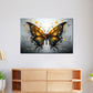 Abstrakt Schmetterling Yellow Style Wandbild Kunstwerk