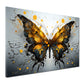 Abstrakt Schmetterling Yellow Style Wandbild Kunstwerk