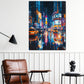 Wandbild Kunstwerk Städte Lichter und Taxis in New York Regen