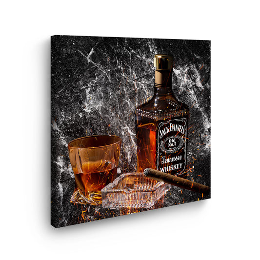 Abstrakt Whiskey Jack Wandbild Kunstwerk