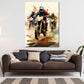 Abstrakt drei Biker Motocross Wandbild Kunstwerk