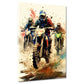 Abstrakt drei Biker Motocross Wandbild Kunstwerk