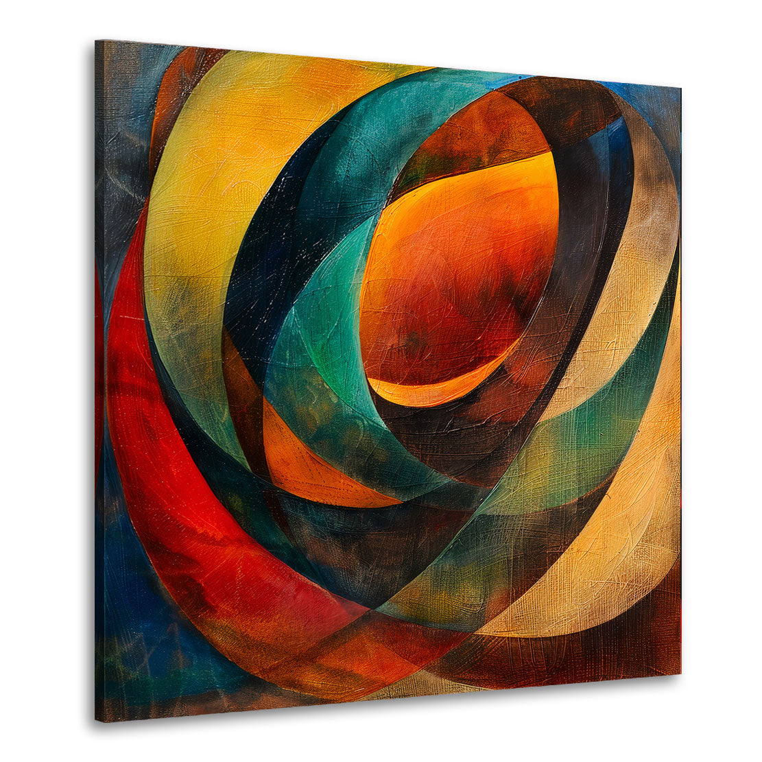 Abstrakt farbenfrohe geometrische Formen Wandbild Kunstwerk