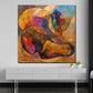 Wandbild Kunstwerk abstrakt geschwungene Linien und Farben