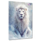 Mystischer Löwe im Schnee Wandbild Kunstwerk