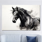 Abstrakt schönes Pferd schwarz weiß Wandbild Kunstwerk