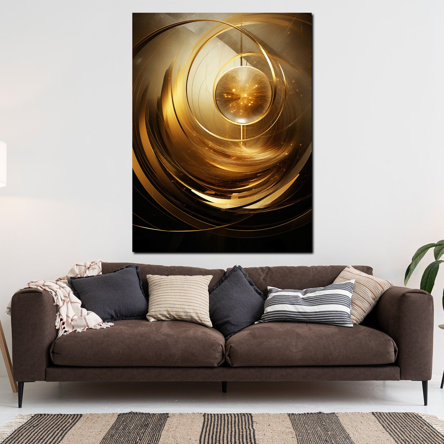 Abstrakte Kunst Gold Wandbild Kunstwerk