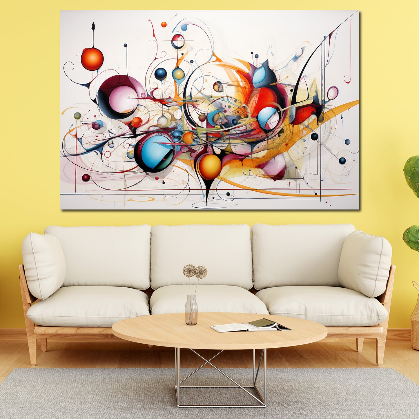 Abstrakte Linien Wandbild Kunstwerk