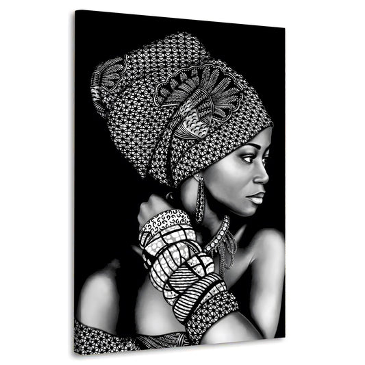 Afrikanische Frau Black Style Wandbild Kunstwerk