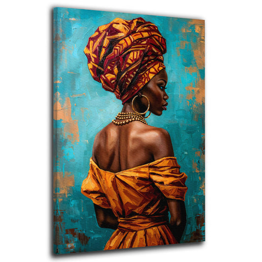 Wandbild Kunstwerk afrikanische Schönheit farbenfroh modern