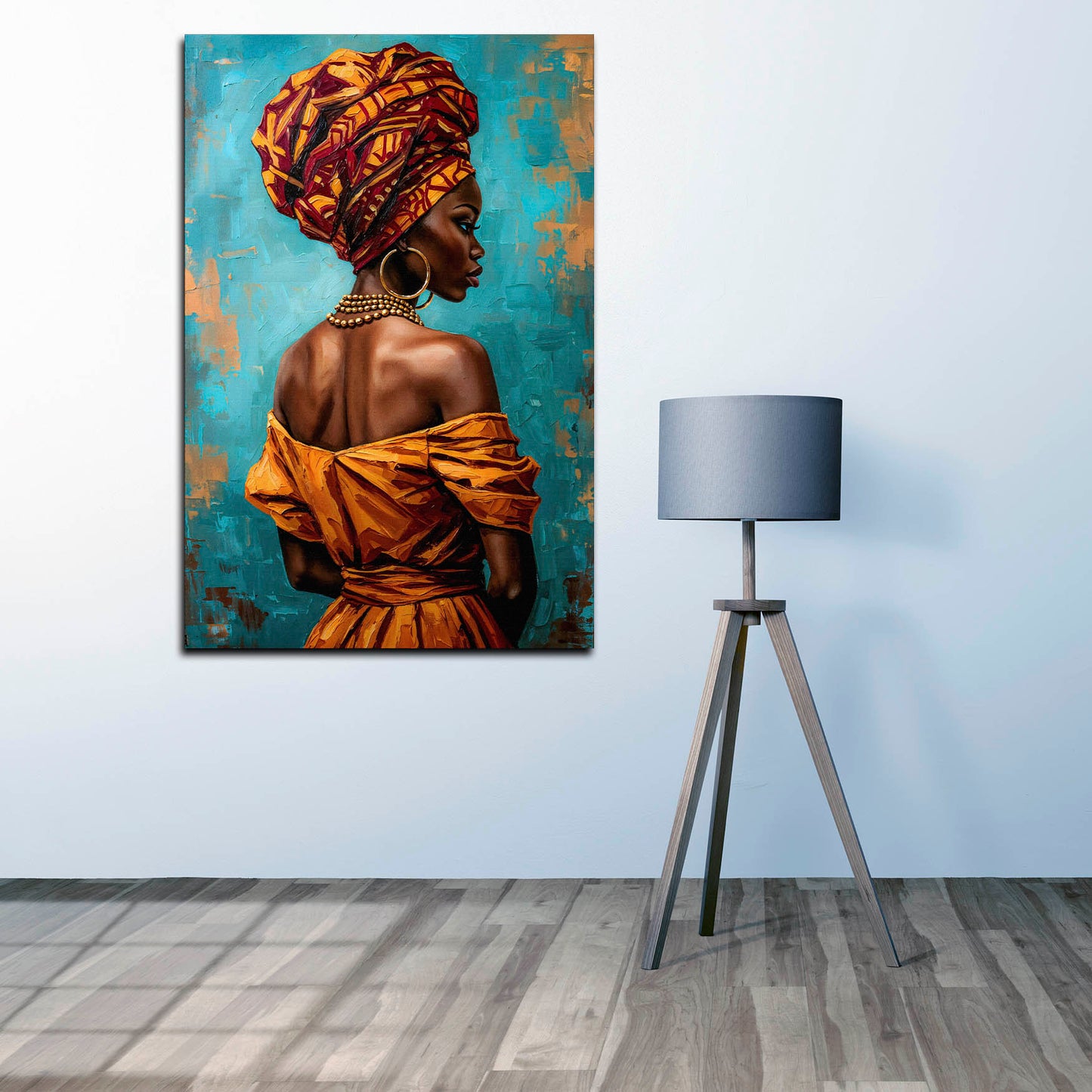 Wandbild Kunstwerk afrikanische Schönheit farbenfroh modern