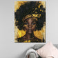 Wandbild Kunstwerk afroamerikanische Frau Goldoptik