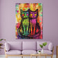 Bunte Katzen Pop Art abstrakt Wandbild Kunstwerk