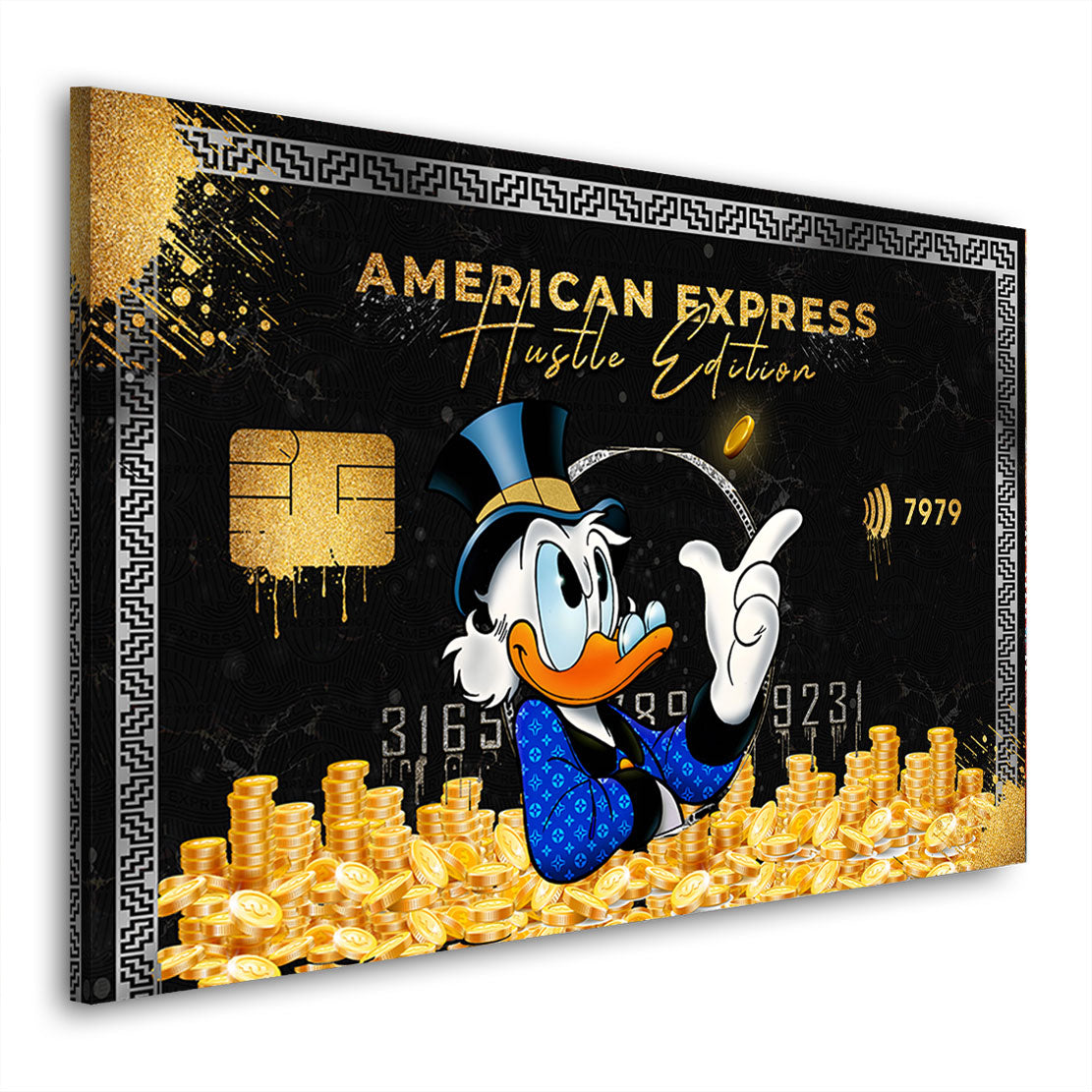 Duck Hustle, Comic Wandbild Kunstwerk