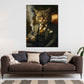 Wandbild Kunstwerk Kater im Anzug rauchend Autorität & Erfolg Katze