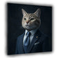 Wandbild Kunstwerk elegante Katze im Business Look Stil Autorität modern