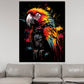 Schöner bunter Papagei Dark Style Wandbild Kunstwerk