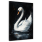 Wandbild Kunstwerk weißer Schwan im Wasser Anmut Naturstil modern