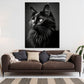 Mit schwarze Katze Wandbild Kunstwerk