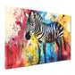 Pop Art Zebra bunt lebendig modern Wandbild Kunstwerk
