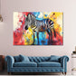 Pop Art Zebra bunt lebendig modern Wandbild Kunstwerk