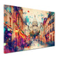 Wandbild Städte abstrakt Paris Sacré-Cœur Pop Art farbenfroh