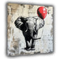 Street Art Elefant mit Ballon modern Wandbild Kunstwerk