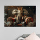 Wandbild majestätischer Elefant mit Anzug und Krone auf königlichem Thron