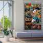 Dagobert Pop Art Style My Rules My Money Motivation Wandbild